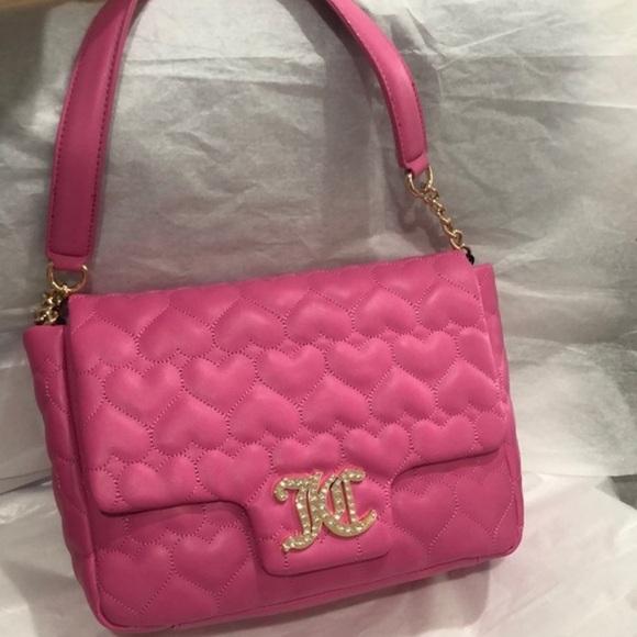 Juicy Couture juicy pink Brighter than a diamond gold chainlink shoulder bag new - Picture 8 of 16